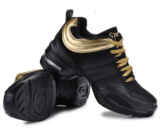 Baskets danse Alexiya noir & or T38
